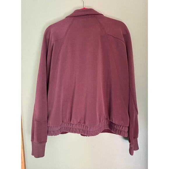 Lululemon Brushed Sofstream Funnel-Neck Zip Up Sweatshirt Red Wine Womens 14 - Picture 10 of 13
